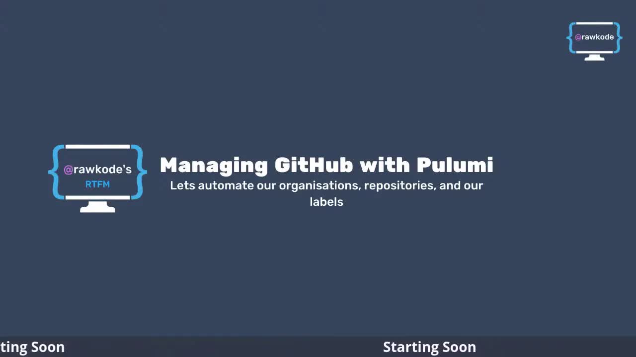 Managing GitHub with Pulumi